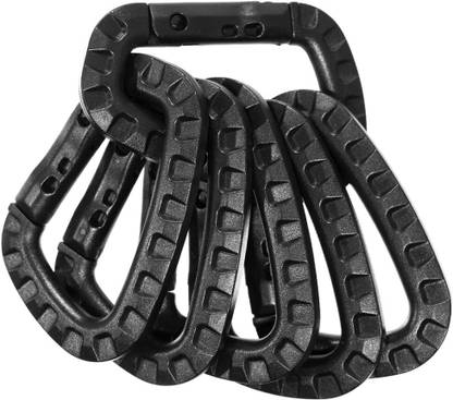 Linist Tactical Carabiner Keychain - Hard Polymer Carabiners D Rings -6 Pcs -Set Carabiner