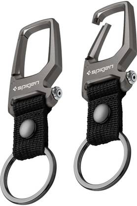 Spigen Key Ring Clip, Car Keychain Clip, Bottle Opener Keychain Locking Carabiner