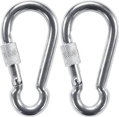 Keymaster Stainless Steel Screw Lock Carabiner Hooks Locking Carabiner