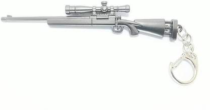 eWAVE PUBG Real 3D Metal Body M24 SES Sniper Weapon 120mm Length Locking Key Chain