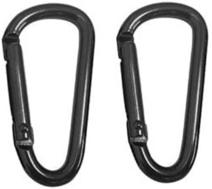 StealODeal Black Aluminium Carabiner Clip Hook Keychain Buckle for Outdoor Carabiner
