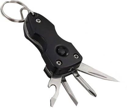 HurryUp J27 6 In 1' Military Key Chain Toolkit With Torch Key Chain