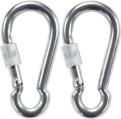 Fitcozi Stainless Steel Screw Lock Carabiner Hooks Locking Carabiner
