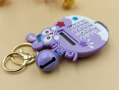 Preili's mini calculator keyring for Kids Girls Key Chain
