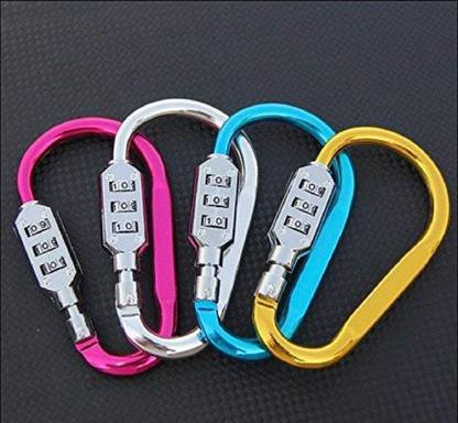Vivito Carabiner Hook Lock with 3 Digits Combination Lock Locking Carabiner