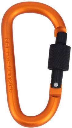 GhatiyaBazaar Carabiner - NOT FOR CLIMBING (Orange) Locking Carabiner