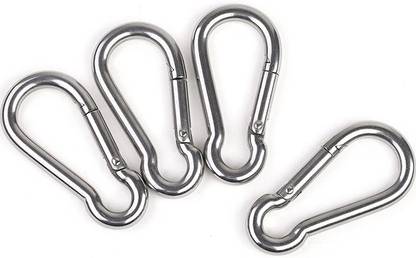 KeyBiner Stainless Steel Spring Snap Hook Carabiner Pack of 4 Carabiner