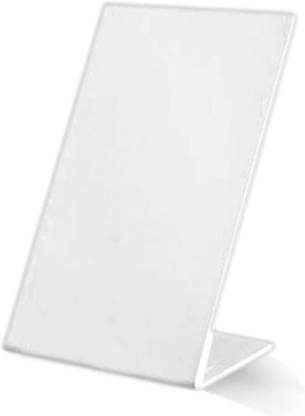 smyalifox Acrylic QR Code Stand Size 4 x 6 Inch (A6) Pack Of 4 Pcs White L Shape ( 3mm ) Card Display Stand