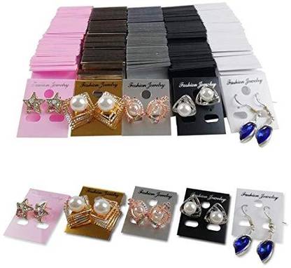 DIY Crafts Black Plastic Jewelry Display Rack Printed Earring Cards Card Display Stand