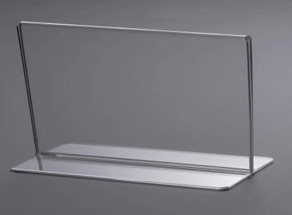 Parikshit Sublimation 2pcs Table top sign display stand paper holder T Type double side photo frame Card Display Stand