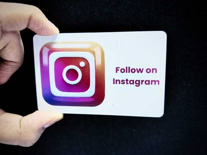tapvCard smart instagram card with NFC & QR gain followers on instagram Card Display Stand