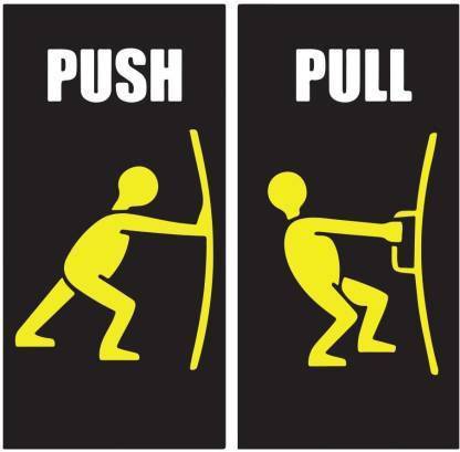 Solver Sticker Push GRACE ENTERPRISES Push pull sticker Mini Self Adhesive Sticker with ...