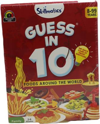 Skillmatics Guess in 10 foods around the world 50 cards playing cards game