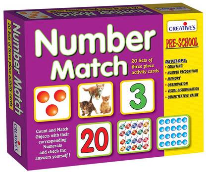 Creatives Number Match Early Learning Math Game Counting & Number Recognition Game Ages 3+