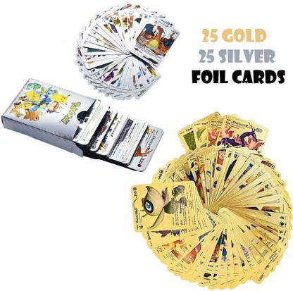 AncientKart cards Shinning 25 Gold and 25 Silver Plastic Cards