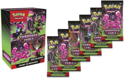 MOONZA Pokemon Cards Scarlet & Violet Shrouded Fable Booster Bundle (6 Packs)