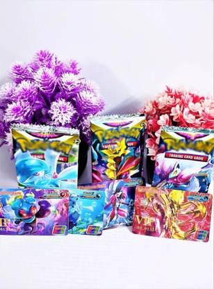 Thrifx Pokemon Cards New VIP 6 Pcs Rare Vmax Gx Vstar (1 Booster Packs Free)