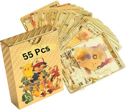 pari pari Waterproof 55pcs Pokemon Gold Card Box M-10 V Series Vmax Gx