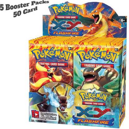 Milito FLASHFIRE Pocket Monsters Trading Card Game Booster Packs for Kids