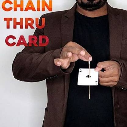 MilesMagic Magician's Chain Thru Card Gimmick Mysteriously Pass Through Card Pipe