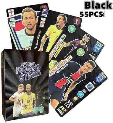Ignite World Football Stars Trading Playing Card Set, 55PCS Cards Soccer Legends