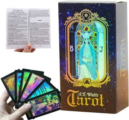 Honch 78 Tarot Cards with Guidebook, Holographic Tarot Cards Deck