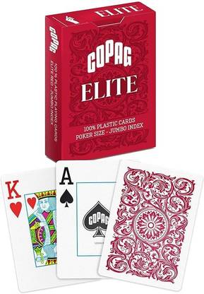 Copag Elite 100% Plastic Playing Cards, Poker Size Jumbo Index Single Deck