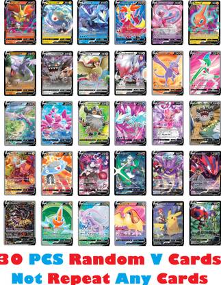 FEDOY Pokemon Playing Cards Mega Legendary V Card Set Of 30 Cards (Random V Card Set)
