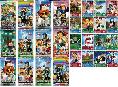 SALPITOYS 100 pcs Anime Minecraft Game Figure Collection Card Battle Carte Cartoon Game