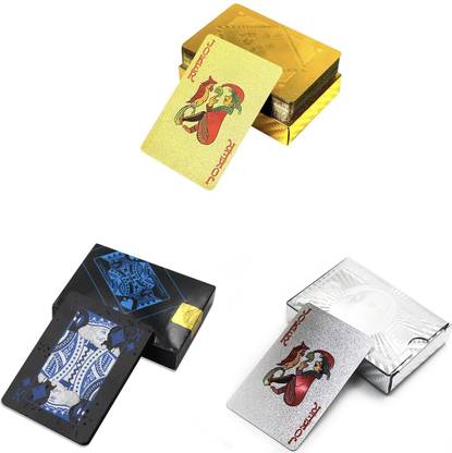 Aseenaa Luxury Deck of Cards with Shiny Diamond Pattern & HD Printing for Adult - 3 in 1