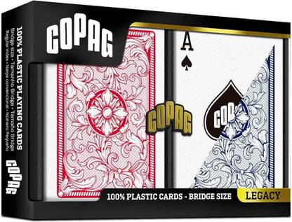 Copag Legacy Plastic Playing Cards, Bridge Size, Regular Index, Double Deck Set