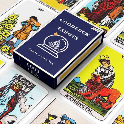 Cardzz Solution GOODLUCK TAROTS - Rider–Waite Tarot Deck - Set of 78 Tarot Cards - Mfd in India