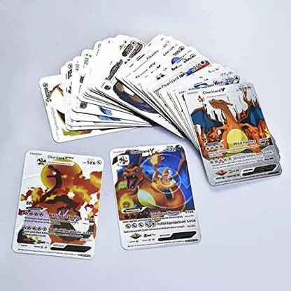 Bastex Pokemo Cards 55 Pcs Foil Card Silver Assorted Cards Series Rare Cards