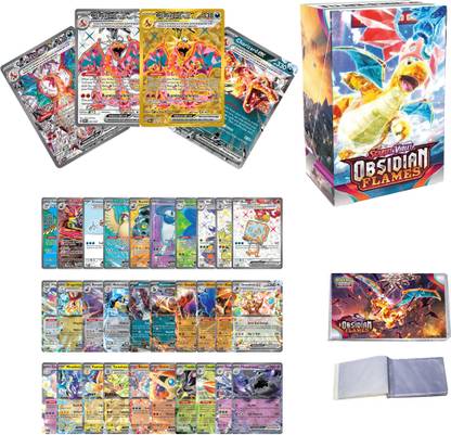 AncientKart Obsidian Flames Series cards with Special Charizard cards set of 34 with binder
