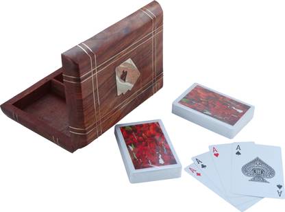 Shriji Crafts Playing cards pockers card games holder box storage