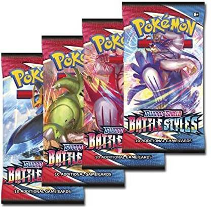Honch Pokémon Sword & Shield Battle Styles 4 booster packs (Multicolor)