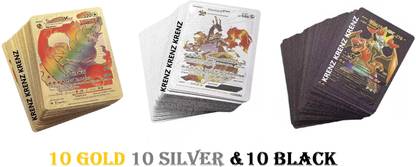 Milito Pokerman 10 Gold 10 Black & 10 Silver Card Game Best Gift For Kid's