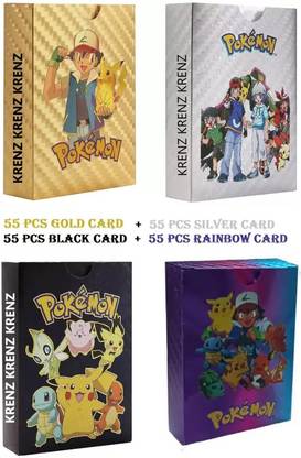 Kidoyz Pokemon Playing Cards 55 Gold, 55 Silver, 55 Rainbow & 55 Black Set Of 220 Cards