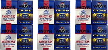 WOYR ™Premium Quality Mascot 555 and Okay 555 Playing Cards|Taash Ke Patte(Set of 12)