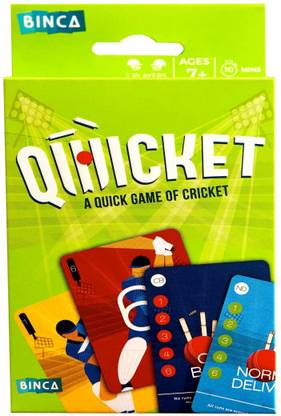 Binca Qwicket - Fun Cricket Card Game for Kids, Teens and Adults, Gift for Kids