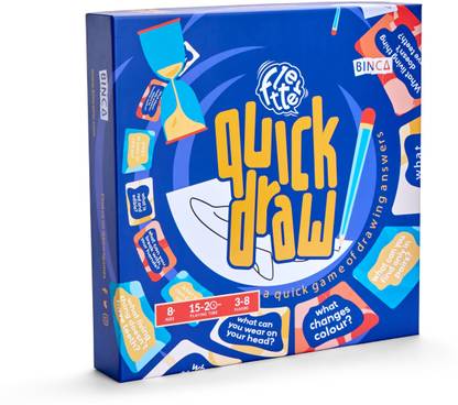 Binca Fletter Quick Draw, Creative Drawing Card Game for Kids and Adults, Gift for Kid
