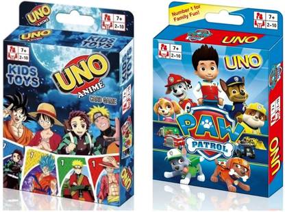 Gift Collection UNO Anime & UNO Paw Patrol Card Game for kids and family With Special Rules