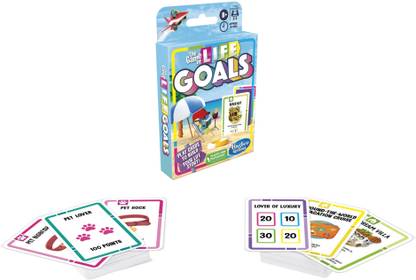 The Game of Life Goals Game, Quick-Playing for Families and Kids Ages 8 and Up The Game of Life Goals Game, Quick-Playing Card Game for 2-4 Players