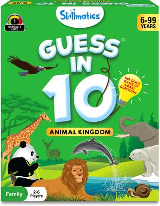 Skillmatics Card Game - Guess in 10 Animal Kingdom, Educational Toys for Kids Ages 6 to 9