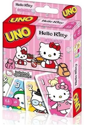 Gift Collection Premium Quality UNO Hello Kitty Playing Card Game for kids and family Fun Game