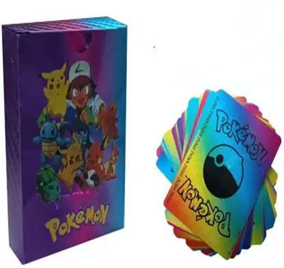 फितुप ™Waterproof 55pcs Pokemon TCG Rainbow Card Box V Series Vmax Gx Ex New Addition
