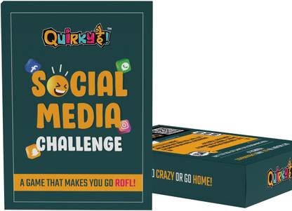 Quirky Hai Social Media Challenge Card Game perfect for party nights- pack of 50 cards