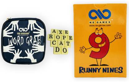 NE Games WORD GRAB AND RUNNY NINES CARD GAME