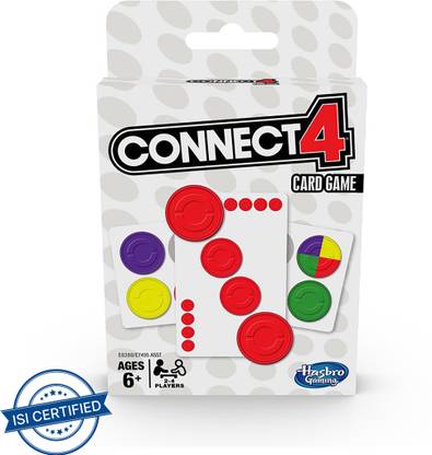 HASBRO GAMING Connect 4 Card Game for Kids Ages 6 and Up, 2-4 Players 4-In-A-Row Game