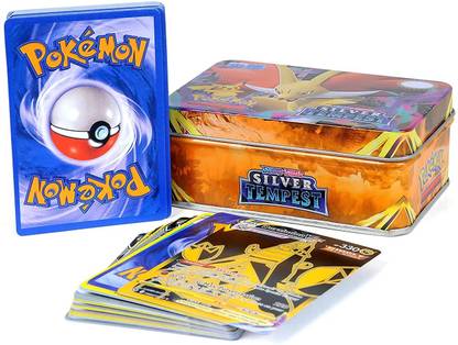 kevil Card Game with Multi Color Tin Box Silver Tempest Booster Packs 39+2 Cards